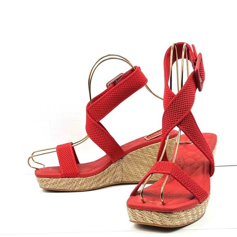 Vivaia square-Toe Slingback Wedge Sandals (Lyla)